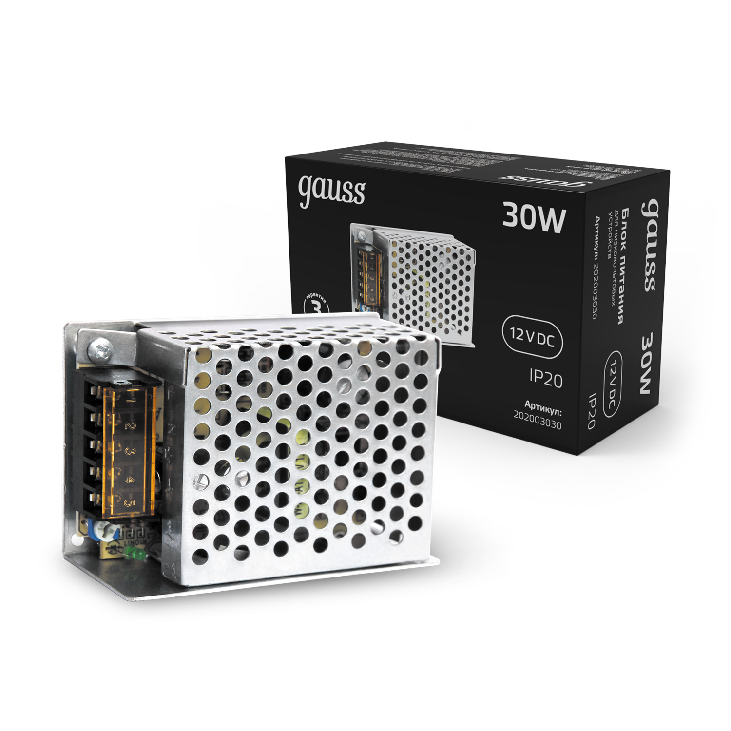 Блок питания LED STRIP PS 30W 12V 1/100 202003030