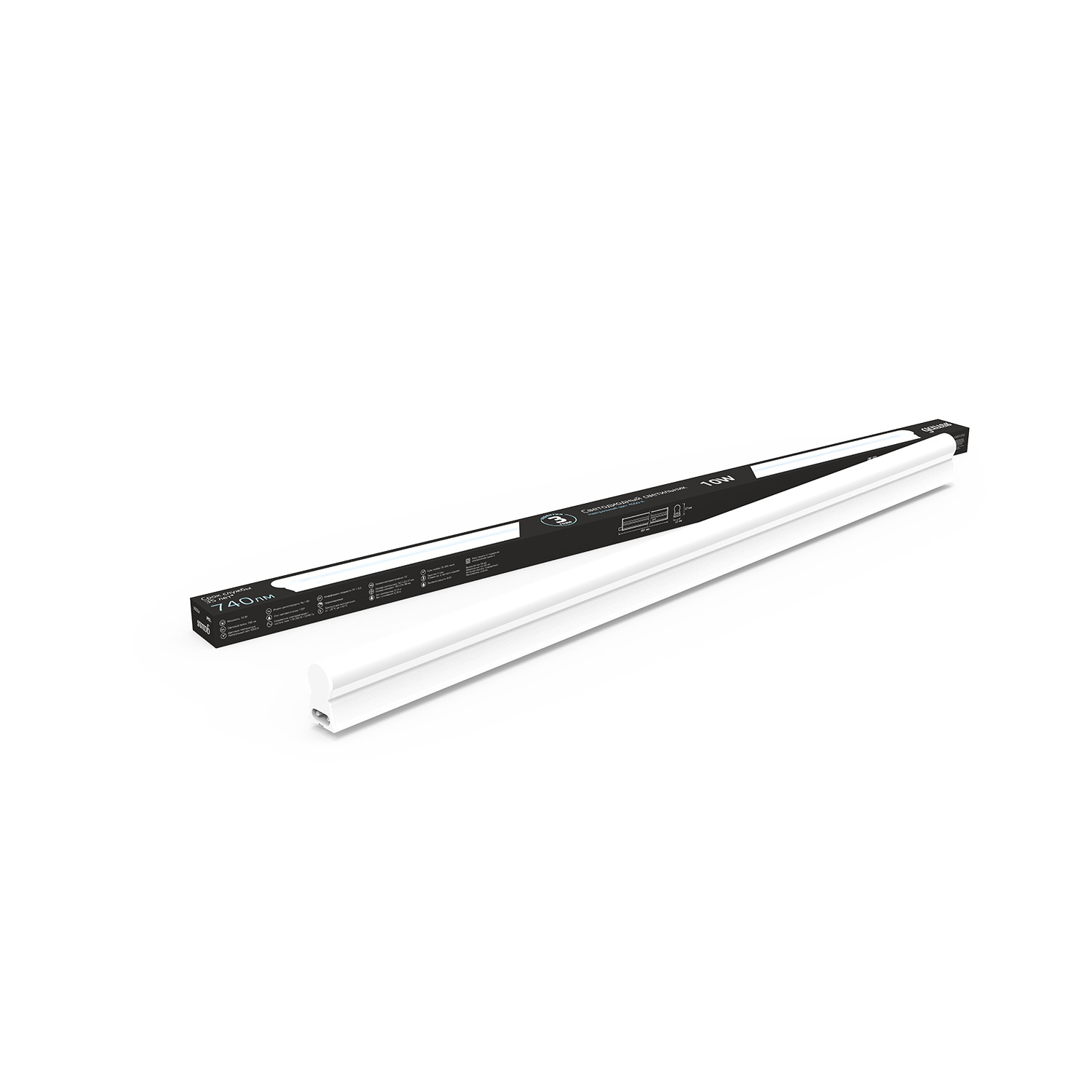 Светильник GAUSS LED TL линейный матовый 10W 4000K 561х22х37,740лм, 1/25 130511210