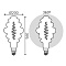 Лампа Gauss LED Filament Honeycomb GAUSS E27 8.5W Gray 165lm 1800K 1/2 161802005