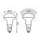 Лампа Gauss Elementary R50 6W 450lm 4100K Е14 LED 1/10/50 63126