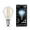 Лампа Gauss Filament Шар 11W 750lm 4100К Е14 LED 1/10/50 105801211
