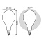 Лампа Gauss Filament А160 10W 890lm 4100К Е27 milky диммируемая LED 1/6 179202210-D