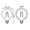 Лампа Gauss Filament G125 10W 820lm 2400К Е27 golden диммируемая LED 1/20 158802010-D
