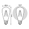 Лампа Gauss Filament ST64 10W 970lm 4100К Е27 LED 1/10/40 157802210