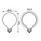 Лампа Gauss Filament G95 10W 1070lm 3000К Е27 milky диммируемая LED 1/20 189202110-D