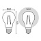 Лампа Gauss Filament А60 10W 820lm 2400К Е27 golden LED 1/10/40 102802010