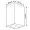 Светильник садово-парковый Gauss Cube настенный архитектурный, 2xGU10, 67*92*150mm, 170-240V / 50Hz, 2xMax.35W, IP54, 1/15 GD159
