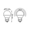 Лампа Gauss Шар 7W 550lm 6500K Е27 шаг. диммирование LED 1/10/100 105102307-S