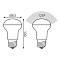 Лампа Gauss Elementary R63 8W 650lm 3000K Е27 LED 1/10/50 63218
