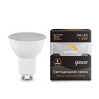 Лампа Gauss LED MR16 GU10-dim 5W 500lm 3000K  диммируемая 1/10/100 101506105-D