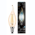 Лампа Gauss Filament Свеча на ветру 5W 420lm 4100К Е14 golden LED 1/10/50 104801805