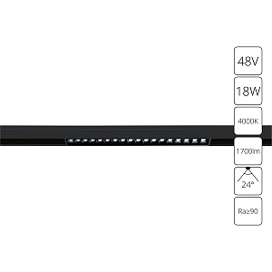 Магнитный трековый светильник Arte Lamp LINEA A4665PL-1BK