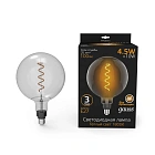 Лампа Gauss LED Filament G200 GAUSS E27 4.5W Gray 100lm 1800K 1/6 154802005