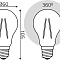Лампа Gauss Filament А60 18W 1650lm 4100К Е27 LED 1/10/40 102902218