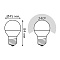 Лампа Gauss Шар 7W 590lm 6500К E27 диммируемая LED 1/10/100 105102307-D