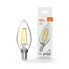 Лампа Gauss Basic Filament Свеча 4W 480lm 3000K E14 LED 1/10/50 50312142