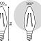Лампа Gauss Filament Свеча 13W 1100lm 2700К Е14 LED 1/10/50 103801113