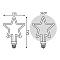 Лампа Gauss Filament Artline Star 7W 580lm 2700К Е27 milky LED 1/10/100 1006802104