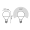 Лампа Gauss Elementary Шар 10W 750lm 6500K Е14 LED 1/10/100 53130