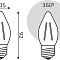 Лампа Gauss Filament Свеча 11W 830lm 4100К Е27 LED 1/10/50 103802211
