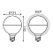 Лампа Gauss LED Filament G125-DC Mirror-Milky E27 9W 890lm 4000K 125*178mm 1/10 1014802209
