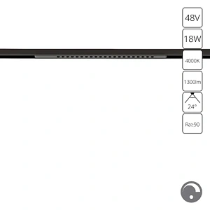 Магнитный трековый светильник Arte Lamp OPTIMA 0.1-10V A7477PL-1BK