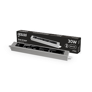 Блок питания Gauss 30W 24V IP67 1/50 202022030