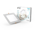 Светильник Gauss Basic Downlight квадрат 18W 1600lm 4000K 170-260V IP20 170*26 белый LED 1/60 9031420218