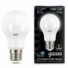 Лампа Gauss LED A60 10W E27 920lm 4100K 1/10/50 102502210