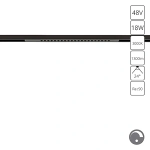 Магнитный трековый светильник Arte Lamp OPTIMA 0.1-10V A7497PL-1BK