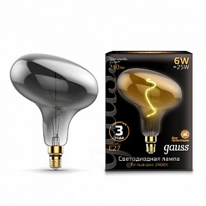 Лампа Gauss Led Vintage Filament Flexible FD180 6W E27 220*280mm Gray 2400K 1/6 165802008