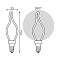 Лампа Gauss Filament Artline CT35 4W 330lm 2700К Е14 milky LED 1/10/100 1000801104