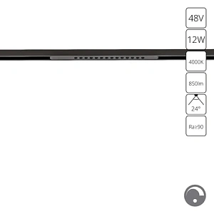 Магнитный трековый светильник Arte Lamp OPTIMA 0.1-10V A7476PL-1BK