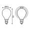 Лампа Gauss Filament Шар 9W 590lm 3000К Е14 milky диммируемая LED 1/10/50 105201109-D