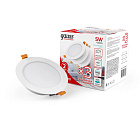 Светильник Gauss Elementary Downlight круг 5W 430lm 4000K 170-260V IP20 95*26 бел.LED (3шт. в упак.) LED 1/40 9100420205T