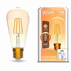 Лампа Gauss Smart Home Filament ST64 7W 740lm 2500К E27 диммируемая LED 1/10/40 1290112