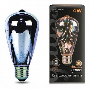 Лампа Gauss LED 3D-Butterfly E27 4W 1/10/40 147802404