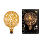 Лампа Gauss Filament G120 4W 380lm 2400К Е27 golden Carat LED 1/20 105802004