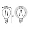 Лампа Gauss Filament Шар 7W 580lm 4100К Е14 LED (3 лампы в упаковке) 1/20 105901207T