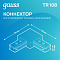 Коннектор Gauss для трековых шинопроводов угловой (L)  белый 1/50 TR108