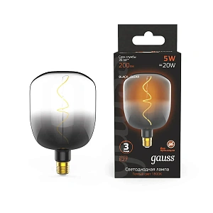 Лампа Gauss LED Filament V140-DC Black-Clear 5W E27 200lm 1800K 140*204mm 1/6 1008802105