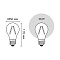 Лампа Gauss Filament А60 15W 1400lm 2700К Е27 LED 1/10/40 102902115