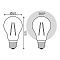 Лампа Gauss Filament Elementary А60 9W 730lm 4100К Е27 LED 1/10/50 22229