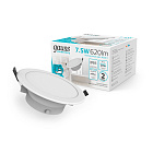 Светильник Gauss Elementary Downlight круг 7,5W 620lm 4000K 185-250V IP54 95*45 белый LED 1/40 999420207