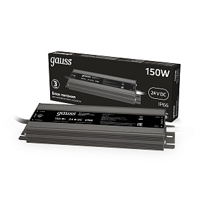 Блок питания Gauss 150W 24V IP67 1/40 202022150
