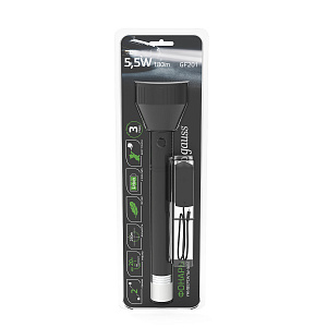Фонарь ручной Gauss модель GFL201 5.5W 180lm Li-ion 2400mAh LED 1/10/40 GF201