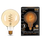 Лампа Gauss LED Filament G120 Flexible E27 6W Golden 360lm 2400К 1/20 158802008