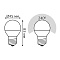 Лампа Gauss Elementary Шар 6W 3000K E27 (3 лампы в упаковке) LED 1/40 53216T