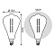 Лампа Gauss LED Vintage Filament Straight ST164 6W E27 164*297mm Gray 330lm 4000K 1/6 157802205