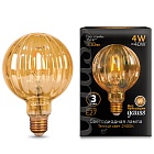 Лампа Gauss Filament G100 4W 380lm 2400К Е27 golden Baloon LED 1/20 147802004